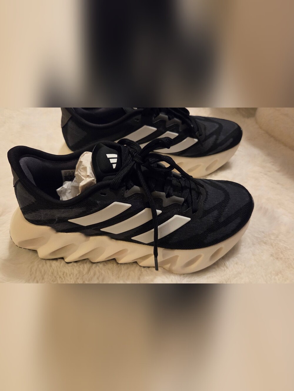 Adidas Black & White Athletic Sneakers